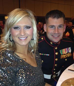 Michael and his wife at a Marine Corps event.